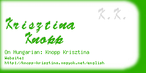 krisztina knopp business card